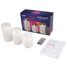 Свеча декоративная CL7-SET3-wh с пультом 3хAAA для каждой свечи (не в компл.) бел. (уп.3шт) ФАZА 5018853