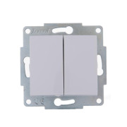 Выключатель 2-кл. 1п СП Karina 10А IP20 механизм бел. LEZARD 707-0288-101