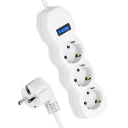 Удлинитель 3х5м с заземл. 10А IP20 ПВС 3х0.75 с выкл. КОСМОС YKsm5m-3g-Z-V(10A)P