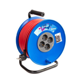 Удлинитель на катушке 4х50м с заземл. 16А IP20 3.5кВт ПВС 3х1.5 КОСМОС YKKsm50m-4g-Z(16A)