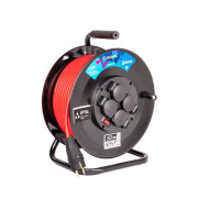 Удлинитель на катушке 4х50м с заземл. 16А IP54 4кВт ПВС 3х2.5 термозащ. КОСМОС YKKsm50m-4g-Z(2.5)IP