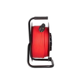 Удлинитель на катушке 4х50м с заземл. 16А IP54 4кВт ПВС 3х2.5 термозащ. КОСМОС YKKsm50m-4g-Z(2.5)IP