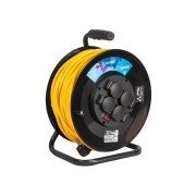 Удлинитель на катушке 4х30м с заземл. 16А IP54 4кВт ПВС 3х2.5 термозащ. КОСМОС YKKsm30m-4g-Z(2.5)IP