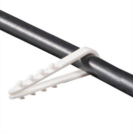 Дюбель-хомут ДХ 19-25 для круглого кабеля нейлон бел. (уп.100шт) Fortisflex 57551