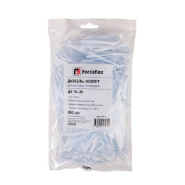 Дюбель-хомут ДХ 19-25 для круглого кабеля нейлон бел. (уп.100шт) Fortisflex 57551