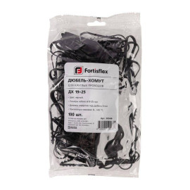 Дюбель-хомут ДХ 19-25 для круглого кабеля нейлон черн. (уп.100шт) Fortisflex 59566