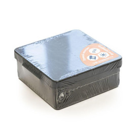 Коробка распределительная ОП 100х100х40 для прямого монтажа двухкомпонентн. безгалогенная (HF) 12 вводов IP66 черн. Промрукав 60-0303-9005