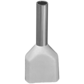 Наконечник НШВИ2 61 037 NET-E2-0.5-8-B50 2 провода бел. (уп.50шт) Navigator 61037