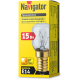 Лампа накаливания 61 207 NI-T25-15-230-E14-CL (для духовых шкафов) Navigator 61207