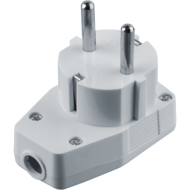 Вилка угловая 61 364 NCA-PL05-16A-ESC-WH с заземл. с выкл. бел. Navigator 61364