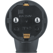 Вилка угловая 61 367 NCA-PLR01-16A-E-IP44-BL с заземл. каучук черн. Navigator 61367