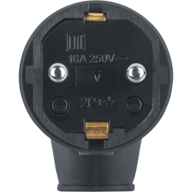 Вилка угловая 61 367 NCA-PLR01-16A-E-IP44-BL с заземл. каучук черн. Navigator 61367