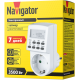 Таймер 61 555 NTR-E-S01-WH розет. электрон. Navigator 61555