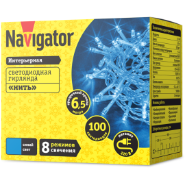 Гирлянда светодиодная 61 809 NGF-S01-100B-5-6.5m-230-C8-TR-IP20 Navigator 61809