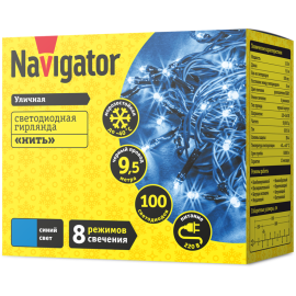 Гирлянда светодиодная 61 825 NGF-S01-100B-10-9.5m-230-C8-BL-IP44 Navigator 61825