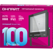 Прожектор светодиодный 61 948 OFL-100-6K-BL-IP65-LED 100Вт 6000К IP65 8000лм черн. ОНЛАЙТ 61948