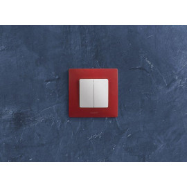 Выключатель 2-кл. СП Etika 10А IP20 250В 10AX безвинтов. зажимы механизм бел. IEK 672202