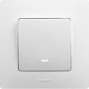 Выключатель 1-кл. СП Etika 10А IP20 250В 10AX с подсветкой/индикацией безвинтов. зажимы механизм бел. IEK 672203