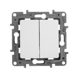 Переключатель 2-кл. СП Etika Plus 10А IP20 250В 10AX безвинтов. зажимы механизм бел. IEK 672212