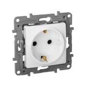 Розетка 1-м СП Etika 16А IP31 250В 2P+E с заземл. защ. шторки немецк. стандарт винтов. клеммы механизм бел. IEK 672222