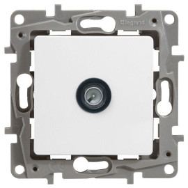 Розетка телевизионная проходная TV СП Etika 14дБ 5-862МГц механизм бел. IEK 672263