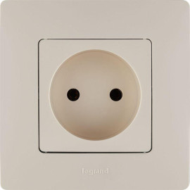 Розетка 1-м СП Etika 16А IP20 250В 2P без заземл. немецк. стандарт винтов. клеммы механизм сл. кость IEK 672320