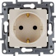 Розетка 1-м СП Etika 16А IP31 250В 2P+E с заземл. защ. шторки немецк. стандарт винтов. клеммы механизм сл. кость IEK 672322