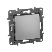 Выключатель 1-кл. СП Etika 10А IP20 250В 10AX авт. зажимы механизм алюм. IEK 672401