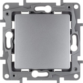 Выключатель 1-кл. СП Etika 10А IP20 250В 10AX авт. зажимы механизм алюм. IEK 672401