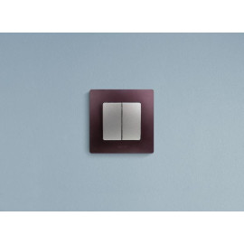 Выключатель 2-кл. СП Etika 10А IP20 250В 10AX авт. зажимы механизм алюм. IEK 672402