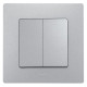 Переключатель 2-кл. СП Etika Plus 10А IP20 250В 10AX безвинтов. зажимы механизм алюм. IEK 672412