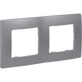 Рамка 2-м Etika алюм. IEK 672552