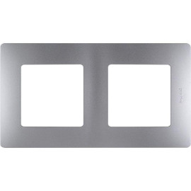 Рамка 2-м Etika алюм. IEK 672552