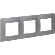 Рамка 3-м Etika алюм. IEK 672553