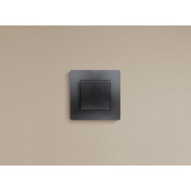 Выключатель 1-кл. СП Etika 10А IP20 250В 10AX авт. зажимы механизм антрацит IEK 672601