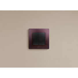 Выключатель 2-кл. СП Etika 10А IP20 250В 10AX авт. зажимы механизм антрацит IEK 672602