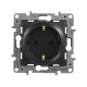 Розетка 1-м СП Etika 16А IP20 250В 2P+E с заземл. немецк. стандарт винтов. клеммы механизм антрацит IEK 672621