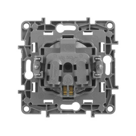 Розетка 1-м СП Etika 16А IP31 250В 2P+E с заземл. защ. шторки немецк. стандарт винтов. клеммы механизм антрацит IEK 672622