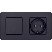 Выключатель 1-кл. Inspiria 10А IP20 250В 10AX механизм антрацит IEK 673603