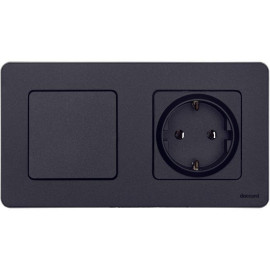 Выключатель 1-кл. Inspiria 10А IP20 250В 10AX механизм антрацит IEK 673603