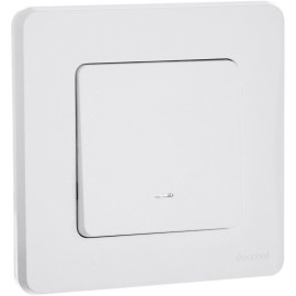 Выключатель 1-кл. Inspiria 10А IP20 250В 10AX с подсветкой/индикацией механизм бел. IEK 673610