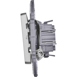 Выключатель 1-кл. Inspiria 10А IP20 250В 10AX с подсветкой/индикацией механизм алюм. IEK 673612