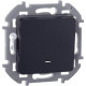Выключатель 1-кл. Inspiria 10А IP20 250В 10AX с подсветкой/индикацией механизм антрацит IEK 673613