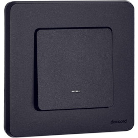 Выключатель 1-кл. Inspiria 10А IP20 250В 10AX с подсветкой/индикацией механизм антрацит IEK 673613