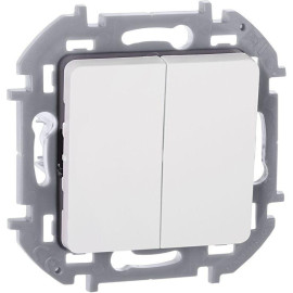 Выключатель 2-кл. Inspiria 10А IP20 250В 10AX механизм бел. IEK 673620