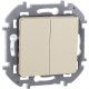 Выключатель 2-кл. Inspiria 10А IP20 250В 10AX механизм сл. кость IEK 673621