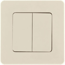 Выключатель 2-кл. Inspiria 10А IP20 250В 10AX механизм сл. кость IEK 673621