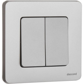 Выключатель 2-кл. Inspiria 10А IP20 250В 10AX механизм алюм. IEK 673622