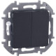Выключатель 2-кл. Inspiria 10А IP20 250В 10AX механизм антрацит IEK 673623