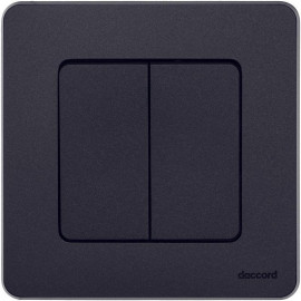 Выключатель 2-кл. Inspiria 10А IP20 250В 10AX механизм антрацит IEK 673623